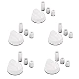 DL-pro Juego de 5 perillas universales de 42 mm de diámetro, con adaptadores de 6 mm y 8 mm, perillas giratorias para cocinas, hornos de gas (blanco)